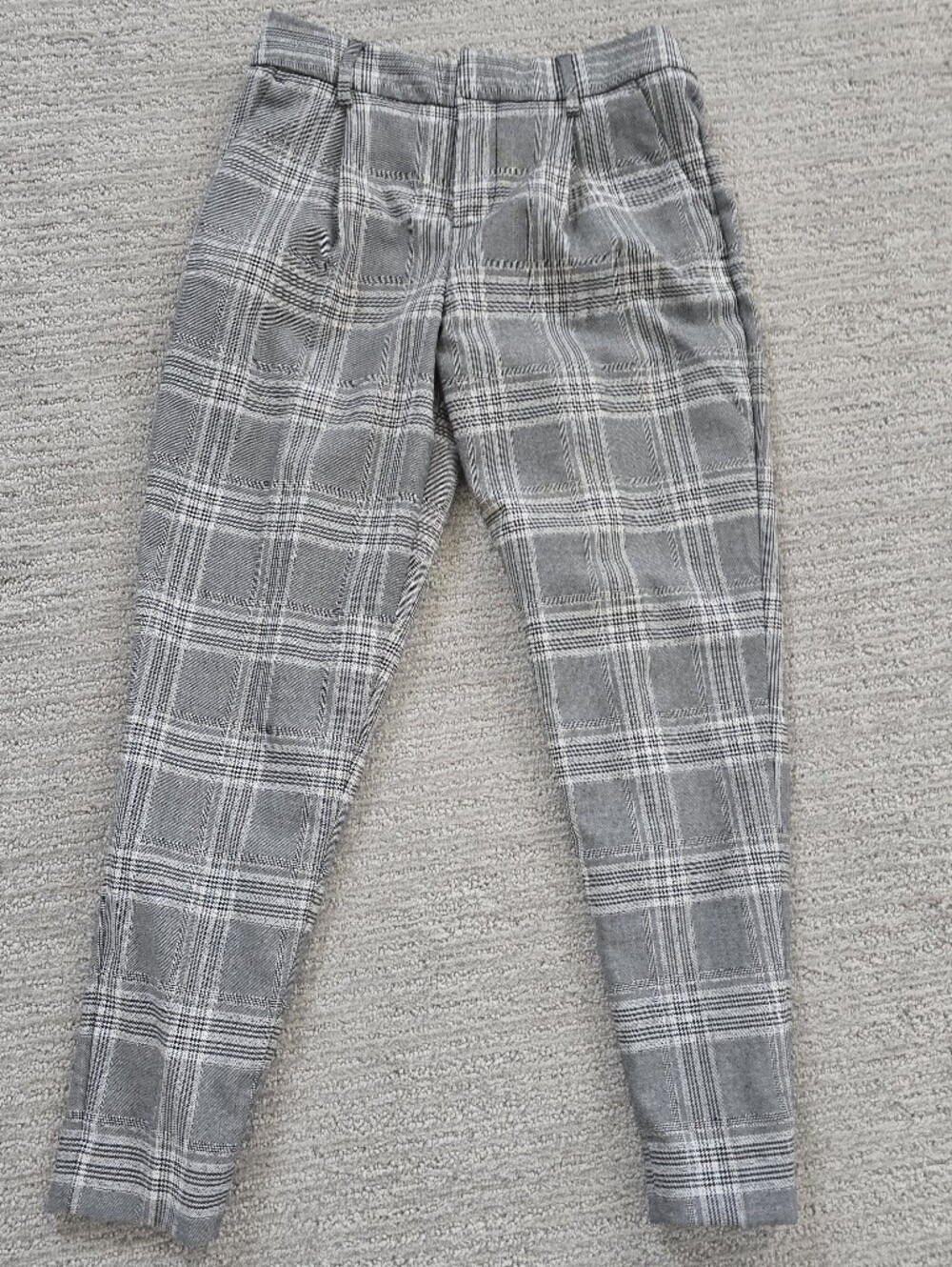 Banana Republic Gray Plaid Stretch Trousers